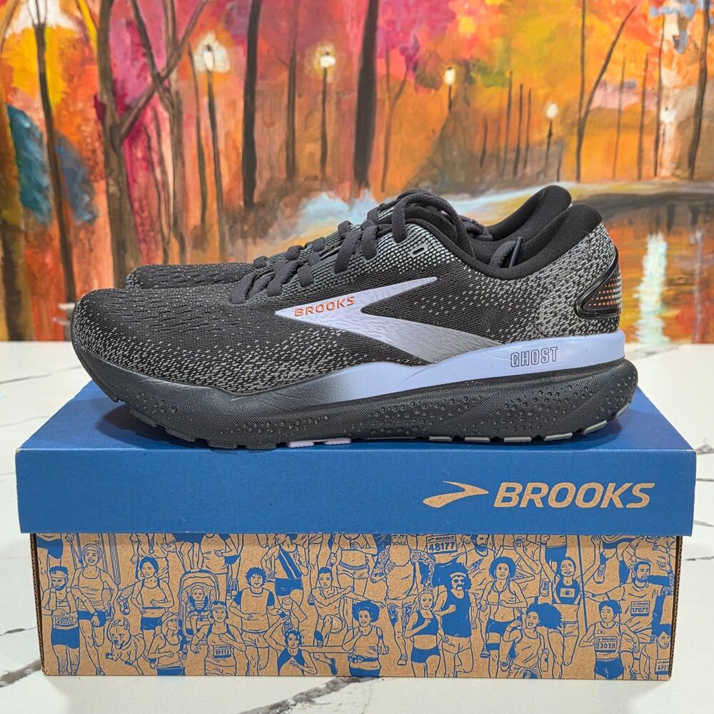 Brooks Ghost 16 Ebony Lavender Size 7.5 Women's Running Shoes 120407 1B 093 - Picture 2 of 10